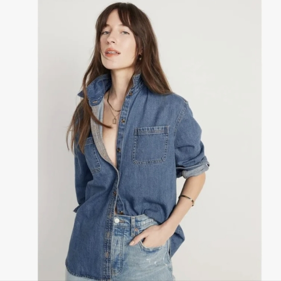 Old Navy Tops - Oversized denim classic boyfriend shirt